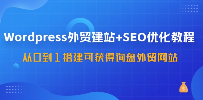 WordPress外贸建站+SEO优化教程，从0到1搭建可获得询盘外贸网站（57节课）插图